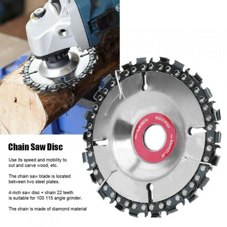 

Fugacal Chain Saw Disc Silver Fine Workmanship For Wood Carving Angle Grinder Cutting Tool 4Inch Chain Saw Grinder Disc Grinding Disc