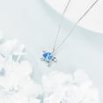 thumbnail image 3 of Turtle Necklace For Women Sterling Silver Blue Crystal Necklace Ocean Pendant Necklace Birthday Present for Wife Turtle Lovers, 3 of 5