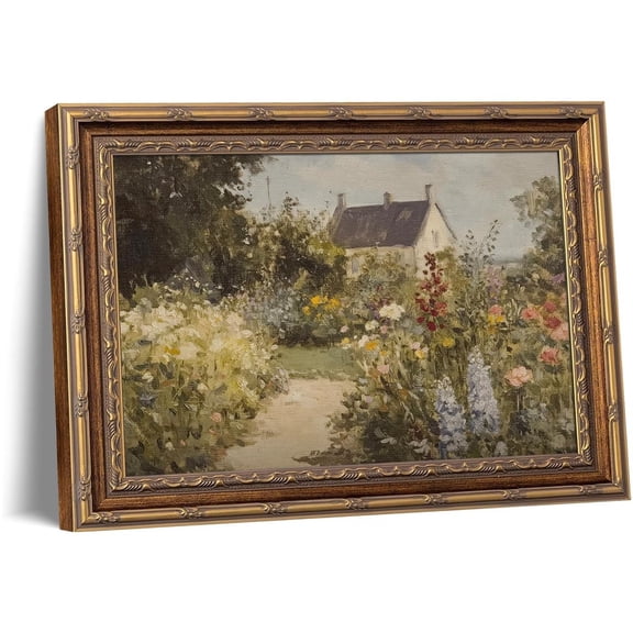 Vintage Cottagecore Garden Wall Art Print, Country Decor