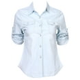 thumbnail image 2 of Women Denim Blouse Spring Long Sleeve Loose Slim Fit Shirt Female Tops, 2 of 8