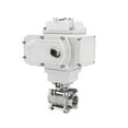 thumbnail image 3 of Motorized Ball Valves 2 Way High Platform Electric Ball Valve Stainless Steel Tri-Clamp Ferrule Type ,Long Lasting, 3 of 5