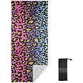 thumbnail image 2 of Rianbow Leopard Print Animal Beach Towel 31" x 71", Quick Dry Bath Towel Super Absorbent Lightweight Travel Towel for Beach Yoga Swim Sport Camping Holiday, 2 of 7