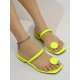 thumbnail image 4 of Women Round Decor Toe Post Thong Sandals, Artificial Patent Leather Fashion Sandals, 4 of 4
