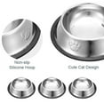 thumbnail image 4 of Abaima 3 Pack Stainless Steel Cat Food Bowls, Non Slip Cat Water Bowls, Metal Medium Pet Food Bowls, Non Skid Cute Bowls with Rubber Bottom for Cats, 4 of 6