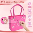 thumbnail image 2 of 23Pcs Flower Pearl Charms - Compatible with Bogg Bag & Simply Southern Totes, Decoration Charms for All Models, with Insert Carabiner & Key Chain Hook, 2 of 7