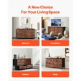 thumbnail image 6 of KFFKFF 6-Drawer Chest, High Dresser Organizer, Television Console with Space, Wardrobe Storage Units featuring Robust Metal Structure, Cloth Storage Stack for Bedroom, Wardrobe, Vintage Brown, 6 of 9
