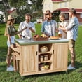 thumbnail image 4 of Uforic Outdoor Movable Grill Cart Storage Cabinet, MultiFunctional BBQ Grill Bar Cart, Bar, Prep Table, Rolling Kitchen Island, 4 of 10