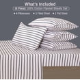 thumbnail image 2 of Ruvanti Flannel Sheets Queen Size 6 Pcs - 100% Cotton Double Brushed Bed Sheets, Deep Pockets 16 Inches Queen Sheet Set, All Seasons Breathable, Extra Soft & Comfy, Navy Mood, 2 of 7