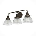 thumbnail image 2 of Hunter - Cypress Grove 3-light Onyx Bengal, Medium Size Vanity Light, Dimmable, Transitional Style, for Bedrooms, Dining, Living Rooms - 19258, 2 of 8