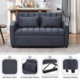 thumbnail image 5 of Harper & Bright Designs Pull Out Sofa Bed with Adjustable Backrest, 2 Seat Loveseat Chaise Lounge with USB Ports, Side Pockets, Cup Holders and 360°Swivel Phone Holder for Living Room, Blue-gray, 5 of 19