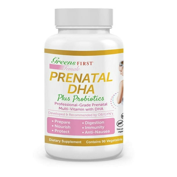 Greens First Female Prenatal With Vegan DHA Plus Probiotics, 90