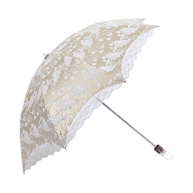 Paraguas de encaje plegable portátil Zhivalor sombrilla anti-UV resistente al viento Beige