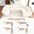 thumbnail image 5 of EUROCO 139" Oversized Modular Sectional Sofa,U Shaped Sectional Couch with Stylish Pillows and Deep Seat,5 Seat Convertible Modular Sofa Couch for Living Room,Beige, 5 of 9