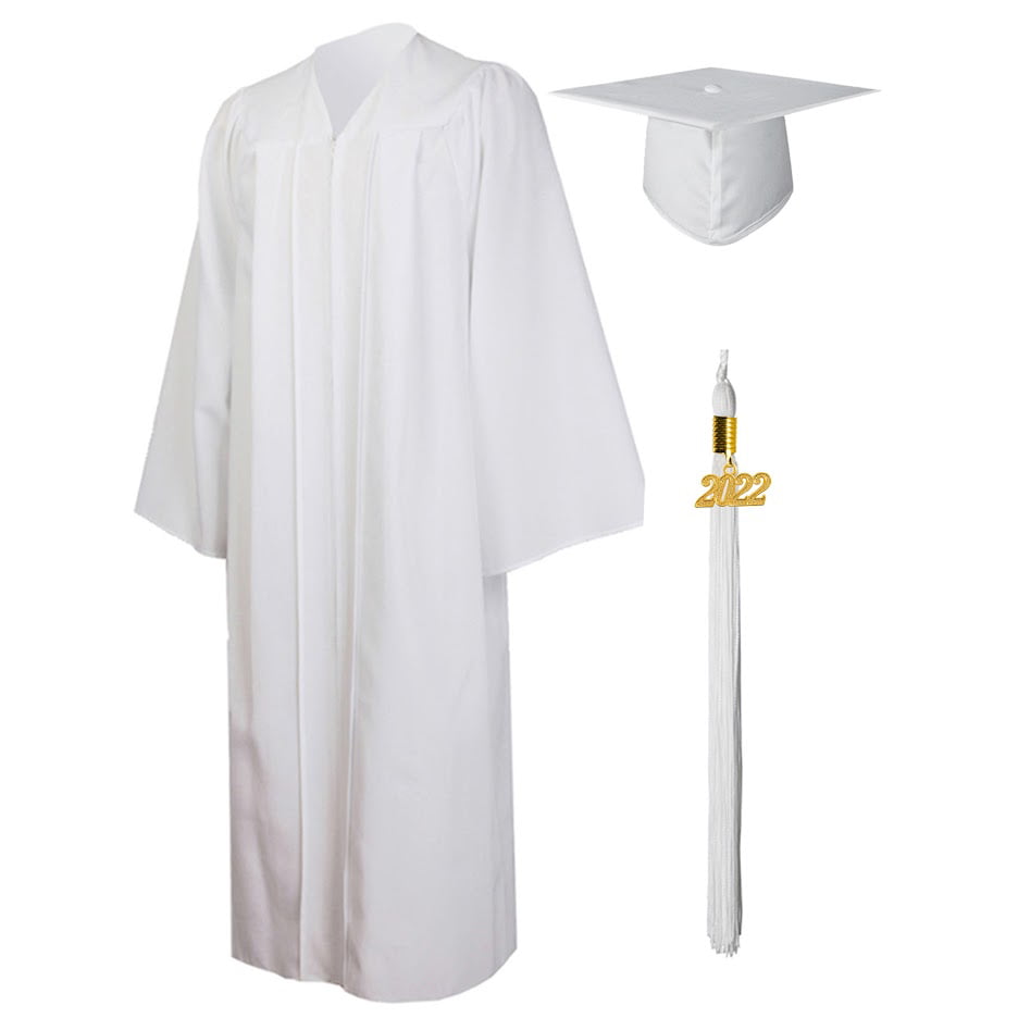 GraduationMall Matte Graduation Gown Cap Tassel Set 2022 for High School and Bachelor 