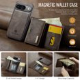 thumbnail image 3 of Allytechgroup Wallet Case for Google Pixel 9 / 9 Pro, PU Leather Wallet Case with Detachable Cards Holder Kickstand Support Wireless Charging Shockproof Protective Bumper for Women Men, Coffee, 3 of 11