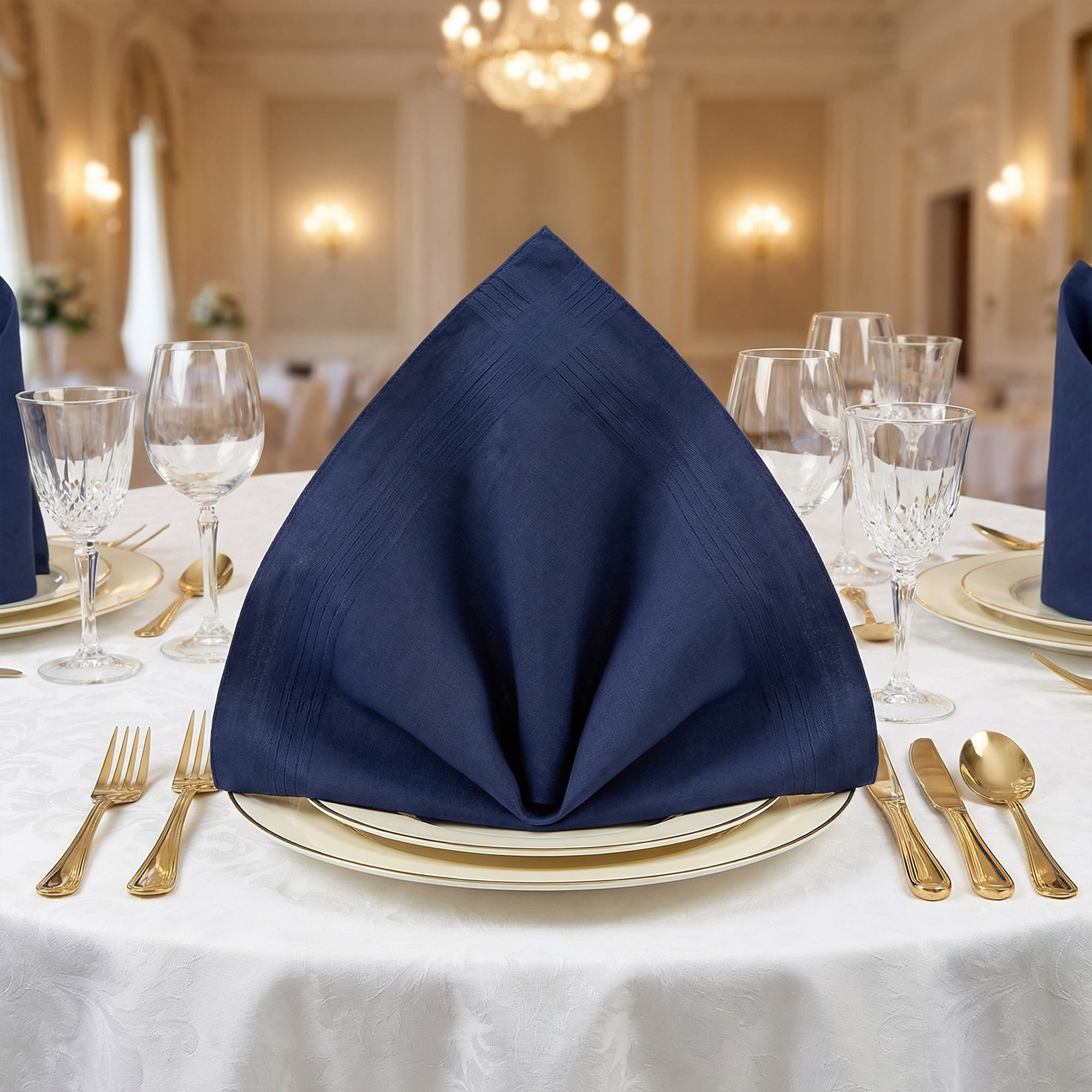 Unique Bargains 12Pcs Washable Reusable Cloth Napkins Cyan 16x16inch