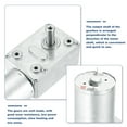 thumbnail image 3 of DC 6V 150 RPM Worm Geared Motor 6mm D Shape Shaft High Torque Gear Box, 3 of 5