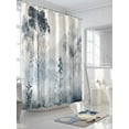 thumbnail image 3 of Fsddascl Gray Ombre Forest Shower Curtain Set - Standard 72" x 72" Washable Bathtub Curtain with 12 Hooks, Watercolor Trees Mountain Waterproof Fabric Stall Shower Curtains for Bathroom/Bathtub, 3 of 6