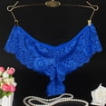 thumbnail image 4 of BONIXOOM No Show Panties For Women Seamless Girls Panties Briefs Leisure Tie Drop Waist Blue M=8, 4 of 4