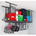 thumbnail image 2 of MonsterRax 2x6 Overhead Garage Storage Rack - Height Adjustable - Steel Rack - 300lb Max Capacity (Hammertone, 12"-21"), 2 of 6
