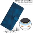 thumbnail image 6 of Case for Motorola Edge 2024 Case Wallet Black with Strap Lanyard, Motorola Moto Edge 2024 Phone Case Leather with Card Holder Shockproof Flip Cover Heavy Duty (Blue), 6 of 15