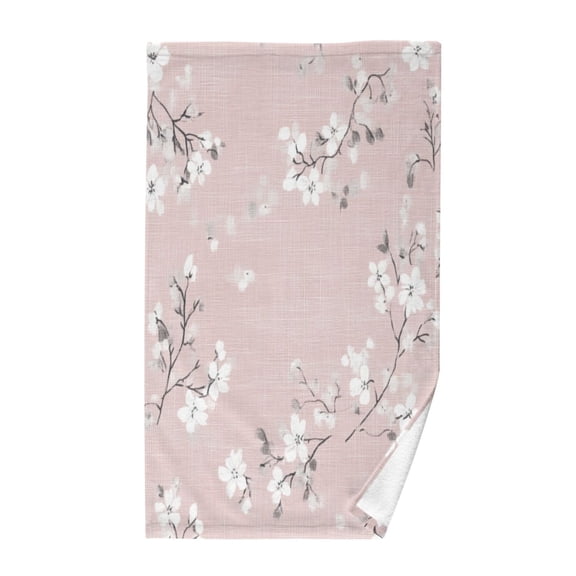 Pure Cotton Face Towel 16x28 Inches Hand Towel Bath Towel Hand Bath Towels Soft Good Water Absorption for Washing Face Wiping Face Pink Cloth Flowers