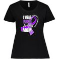 thumbnail image 3 of Inktastic Alzheimers Awareness I Wear Purple for My Mom Women's Plus Size T-Shirt, 3 of 5