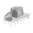 thumbnail image 4 of FVDPWYE Cowboy Hat for Women Cowgirl Hat Sparkly for Photo Props Celebration Cosplay Silver, 4 of 9