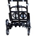 thumbnail image 3 of INTSUPERMAI Folding Climbing Stairs Cart Truck Black Carbon Steel with 6 Wheels 4 Hangers 2 Backup Wheels, 3 of 7