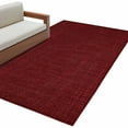 thumbnail image 2 of Dark Red 4x6 Area Rugs, Farmhouse Burlap Solid Red Color Modern Linen Texture Non-Skid Rubber Backing Large Rectangle Rugs - Living Room Bedroom Home Office, Indoor Floor Mat Carpets Washable Rug, 2 of 9