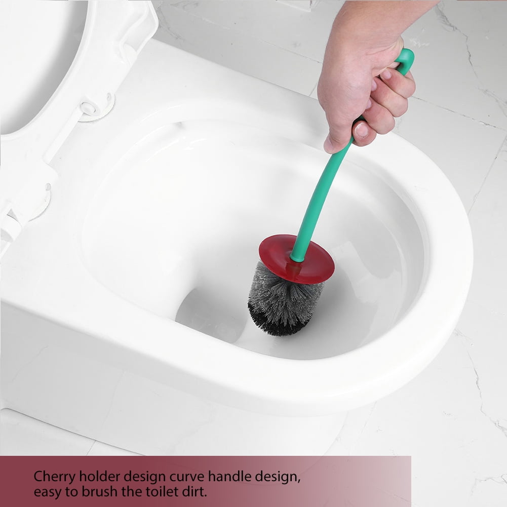 Toilet Brush And Holder Set, Fun Design Cherry Shape Bathroom Brush And Holder Set, For Home Hotel