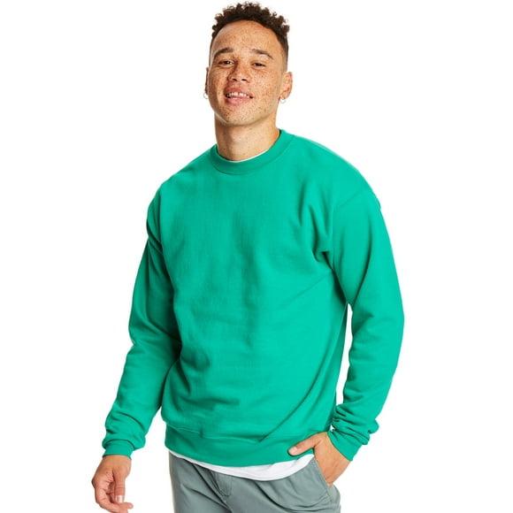 Hanes Mens EcoSmart Fleece Crewneck Sweatshirt, 3XL, Kelly Green