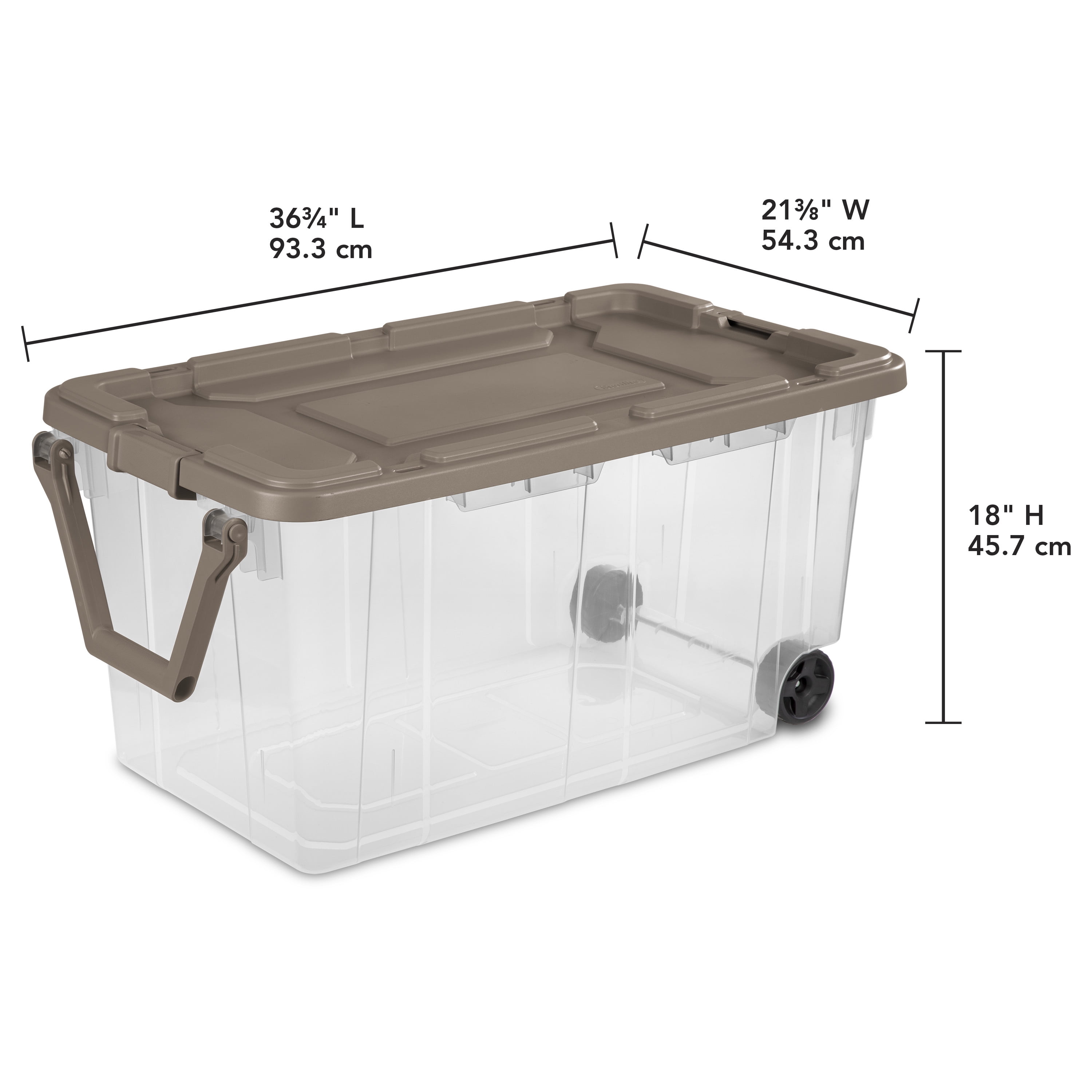 Sterilite 160 Qt. Wheeled Storage Box Taupe Splash Walmart
