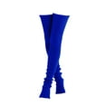 thumbnail image 7 of Women's Ribbed Over The Knee Socks, Y2K Fashion Toeless Long Socks for Yoga Lounge, Casual Knit Thigh High Socks for Women and Girls - Blue, 7 of 7