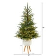 thumbnail image 3 of Nearly Natural 5' Holiday Spruce Artificial Christmas Tree, Prelit with 100 Clear Lights, 3 of 7