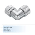 thumbnail image 3 of Uxcell 90 Degree Soft Tube Compression Fittings Silver 9.5 x 12.7mm Hose Rotary Elbow PC Water Cooling System, 3 of 4