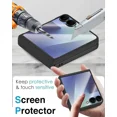thumbnail image 3 of Case for Samsung Galaxy Z Flip 7, Hinge Protection, Built-in Screen Protector, Wireless Charging, Shockproof, Slim Rugged Phone Protective Case for Galaxy Z Flip 7, 3 of 7