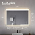 thumbnail image 2 of Anzzi Ba-Lmdfx014al 40" W X 28" H Transitional Rectangular Frameless Bathroom Wall Mirror, 2 of 9