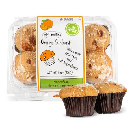 Foods Plant-Based 36-Vegan Mini s $0.97-oz! and Preservative Ingredients, Delicious Snack and Breakfast (36 s) (Orange Sun)