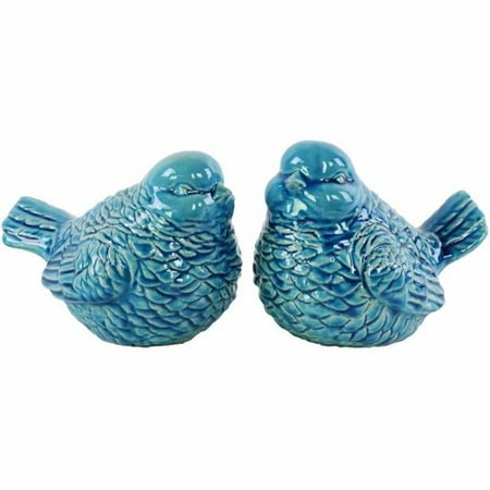 Turquoise Bird - Urban Trends Collection: Ceramic Bird Figurine, Gloss Finish, Turquoise