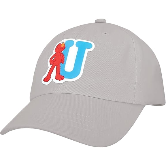 Sesame Street Elmo & Abby Kids Toddler Cap with Initial, Toddler Boys Hat, Youth Girl Baseball Cap, Cute Toddler Baseball Cap