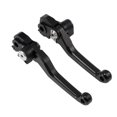 thumbnail image 1 of Palancas de freno de embrague cortas para motocicleta para Honda CRF450R CRF450RX, palanca de freno de manillar para Honda CRF450R CRF450RX, aleación de aluminio negro sólido 1 par, 1 of 7