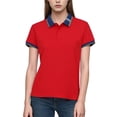 thumbnail image 2 of Tops Casuales de Negocios para Mujeres con Cuello de Solapa Y Mangas Cortas, Tela Transpirable Ligera para Oficina, Viajes Y Uso Diario, Top de Verano de Punto con Diseño de Tres Botones, 2 of 6