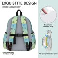 thumbnail image 5 of Bigfoot and Trail Blue Pattern Cute School Backpack with Padded Back and Adjustable Shoulder Straps 13.4"x11"x4.7", 5 of 5