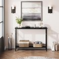thumbnail image 2 of Sofa Table, 39.3" Rustic Sofa Table with Adjustable Shelf, 2 Tier Skinny Console Table, for Hallway Bedroom Living Room, 2 of 7