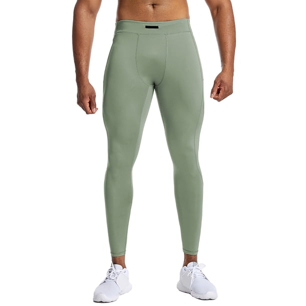 Pantalones de yoga largos para hombre, ajustados y de secado rápido, de invierno, de alta elasticidad, transpirables, para entrenamiento, correr y deportes.