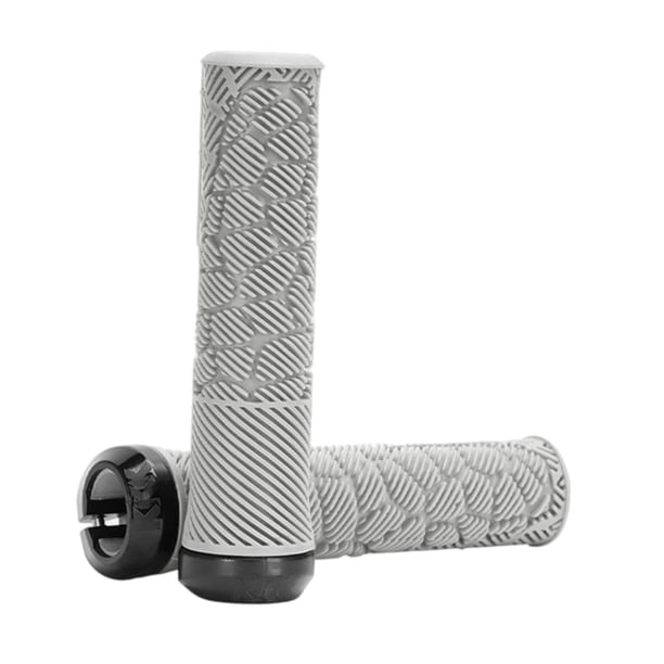 Puños para manillar de bicicleta, 1 par, resistentes a golpes, cómodos, universales, ergonómicos, para bicicletas de montaña y carretera. Gris