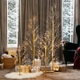 thumbnail image 3 of Golden Lighted LED Tree, 3 of 13