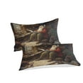 thumbnail image 2 of Festival Bedding Set Reading Santa Claus Puppy Printed Duvet Cover Set Kids Adult Christmas Bed Gift,Full (80"x90"), 2 of 5