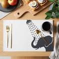 thumbnail image 2 of Elephants Showering Placemats Set of 8 Modern Abstract Art Funny Animals Place Mats Indoor Wipeable Table Mats Washable Cloth Dining Table Placemats for Kitchen Holiday Party Home Decor 13x19 Inch, 2 of 9